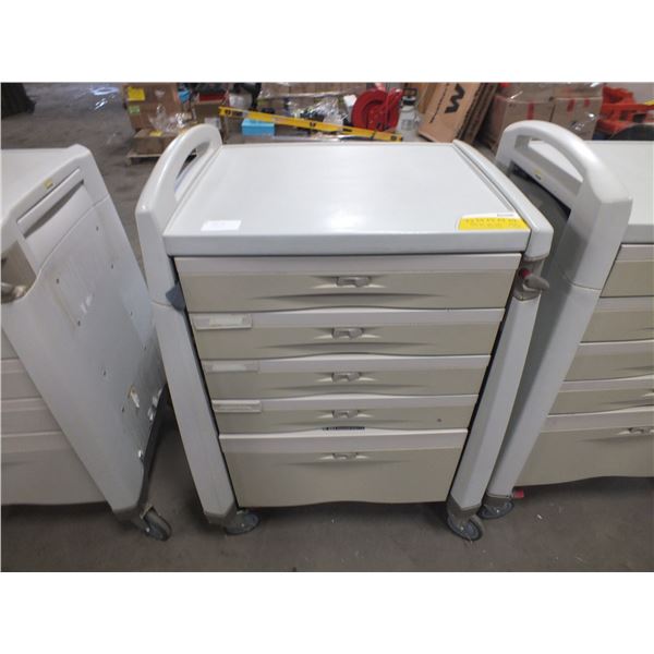 5 Drawer Medical Storage Cabinet On Wheels