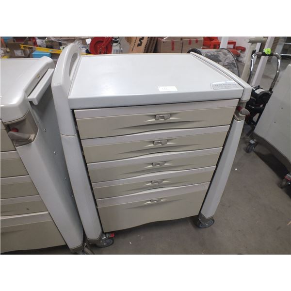 5 Drawer Medical Storage Cabinet On Wheels