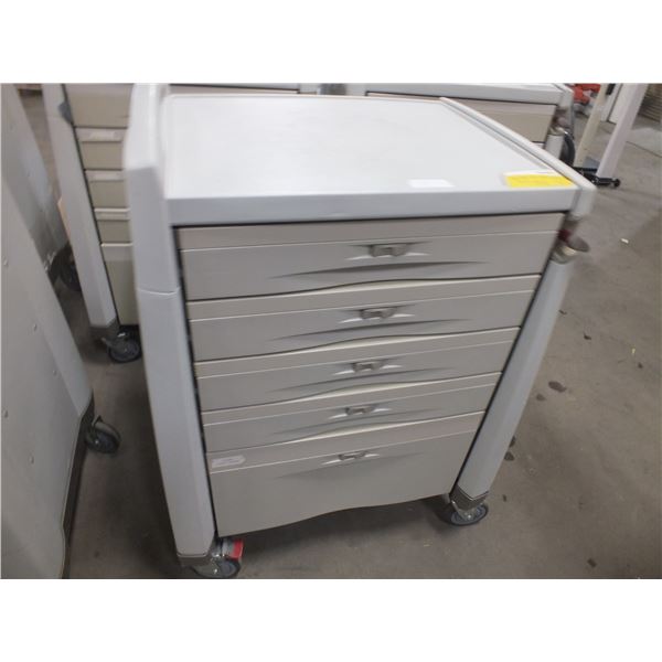 5 Drawer Medical Storage Cabinet On Wheels