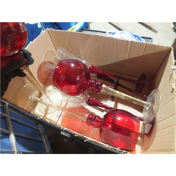 Box of Assorted Glass Ware