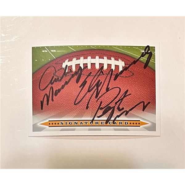 Archie Peyton Eli Manning Autographed CARD