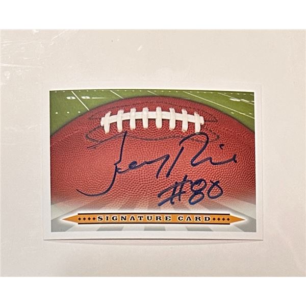 Jerry Rice Autographed CARD 49ERS