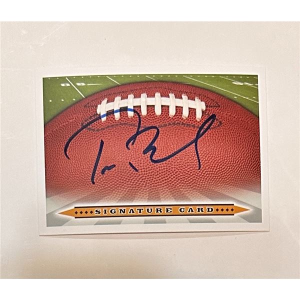 Tom Brady Autographed CARD