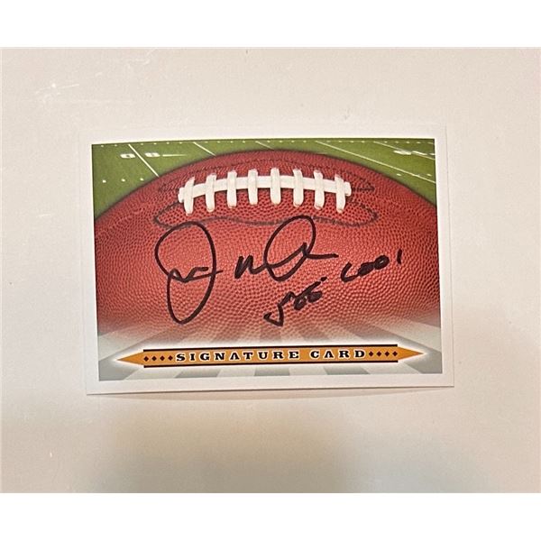Joe Montana Autographed Card