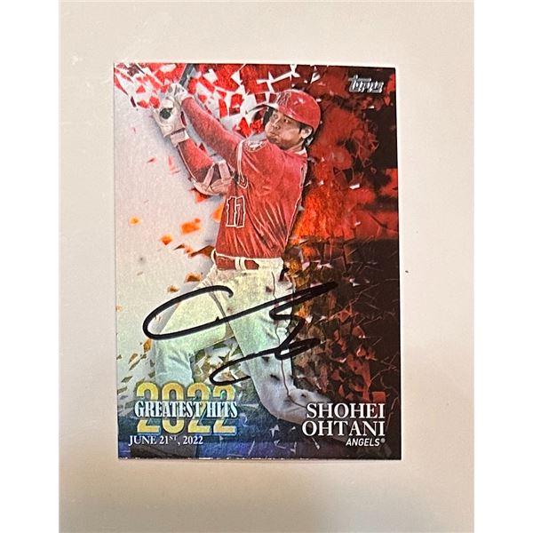 Shohei Ohtani Autographed Card