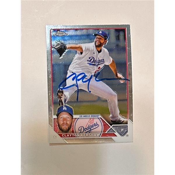 Clayton Kershaw AUTOGRAPHED Card