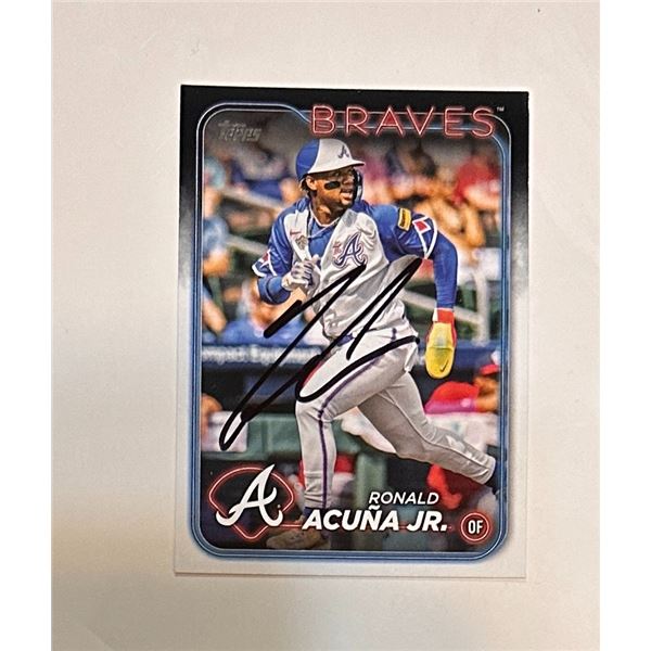 Ronald Acuna Jr Autographed CARD
