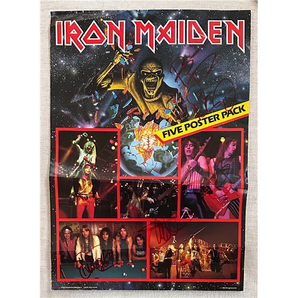 Iron Maiden AUTOGRAPHED Poster All Members