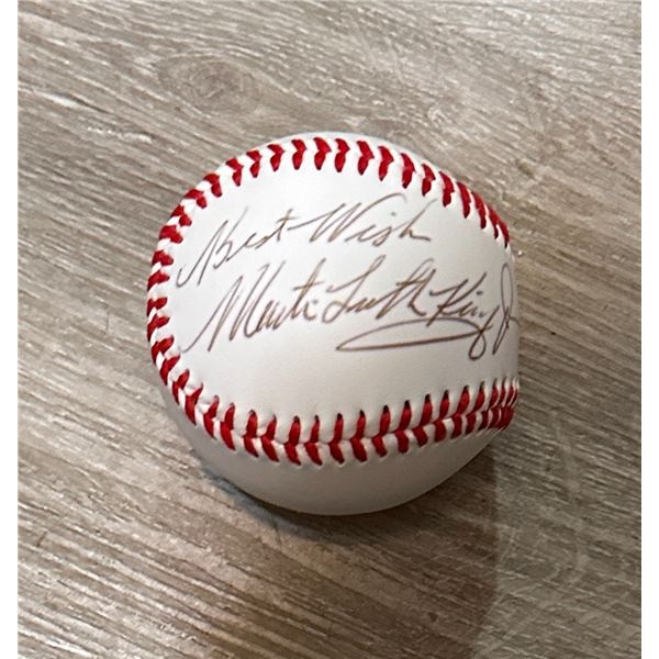 Martin Luther King Jr Autographed Baseball