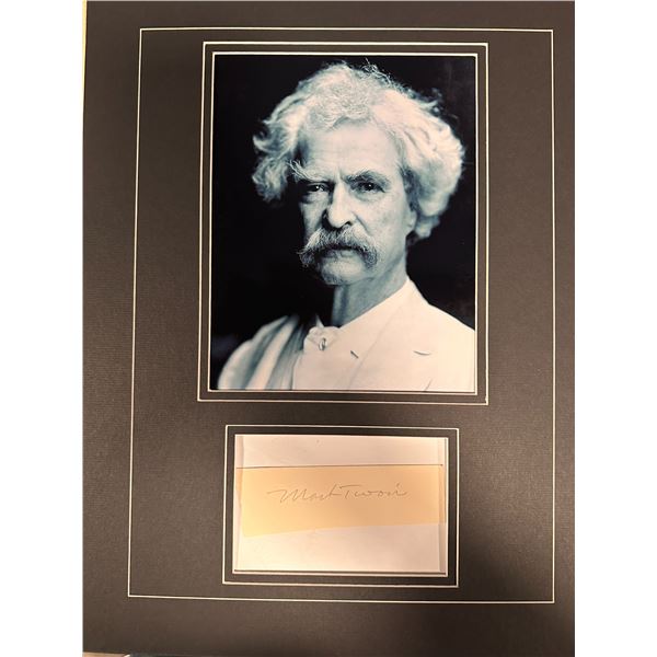 Mark Twain Autographed Display