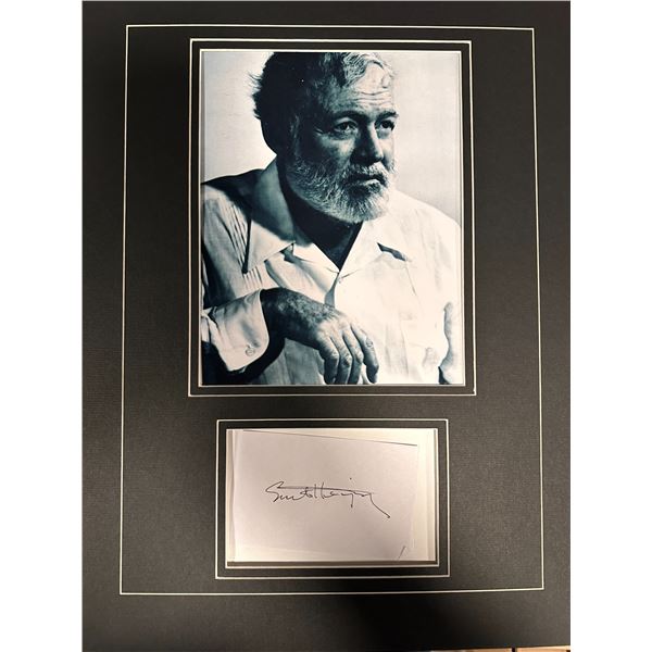 Ernest Hemmingway Autographed Display