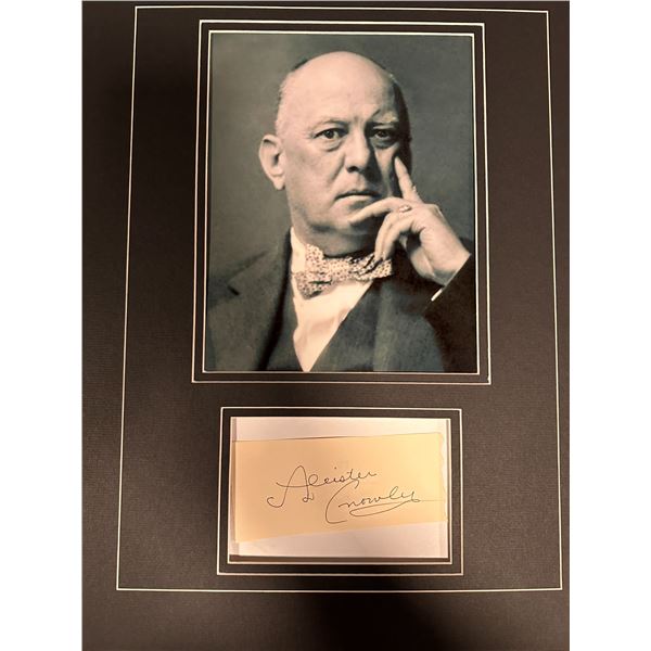 Aleister Crowley Autographed Display