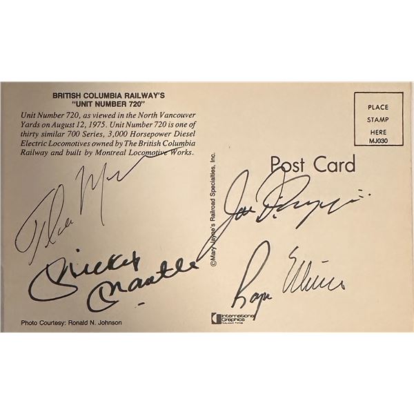 Yankees Legends Autographed Postcard