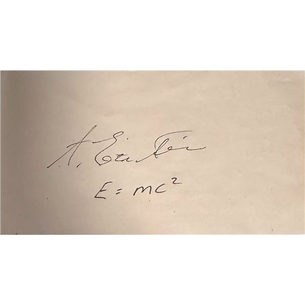 Albert Einstein Autographed Cut