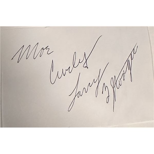 The 3 Stooges Autographed Page LARRY MOE CURLY