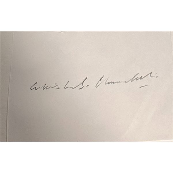 Winston Churchill Cut Autograph