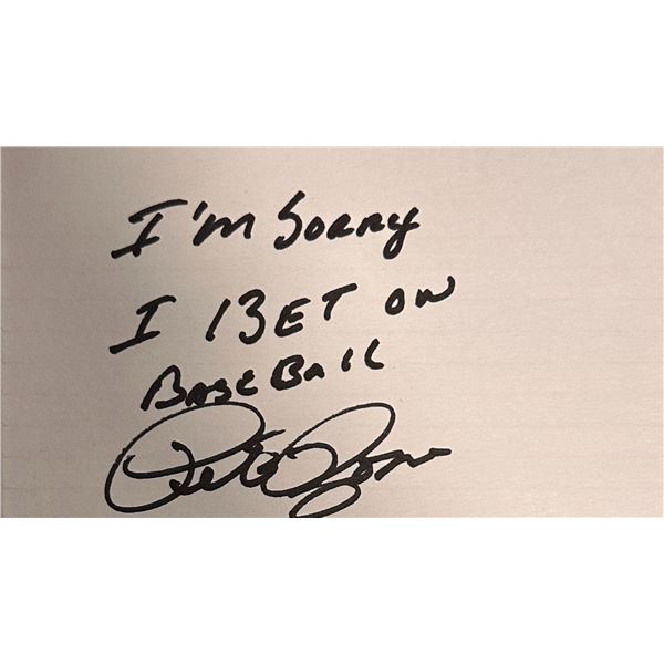 Pete Rose Autographed Card