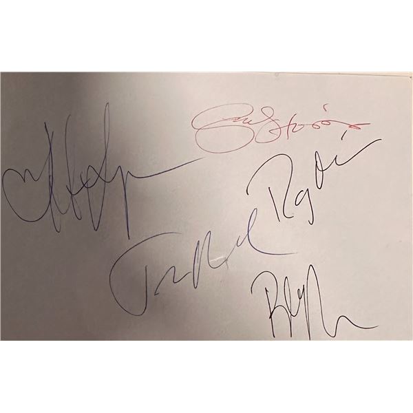 Traveling Wilburys Autographed Card All 5