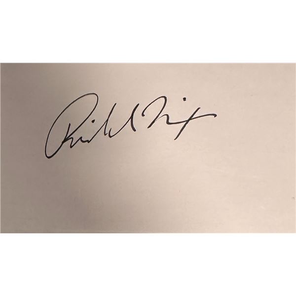 Richard Nixon Autographed Card