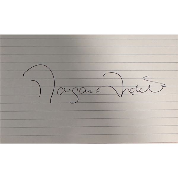 Margaret Thatcher Autographed Card