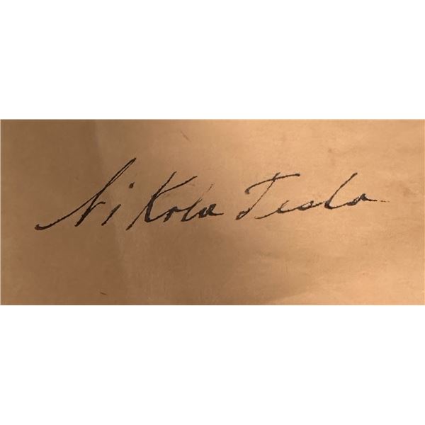 Nikola Tesla Cut Autograph