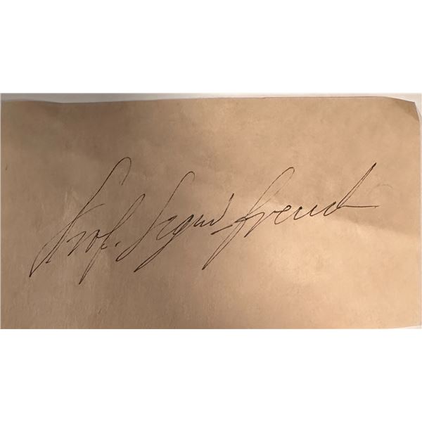 Sigmund Freud Cut Autograph