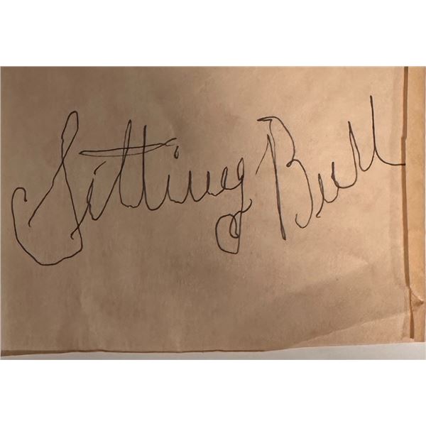 Sitting Bull Cut Autograph