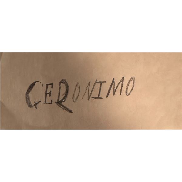 Geronimo Cut Autograph