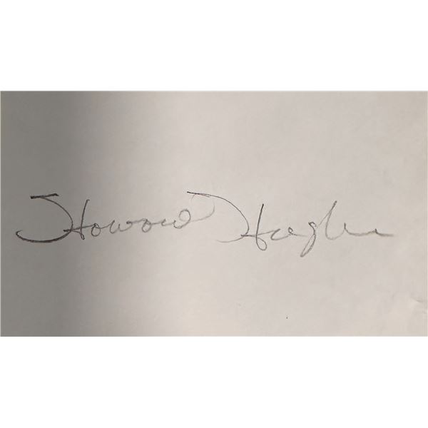 Howard Hughes Cut Autograph