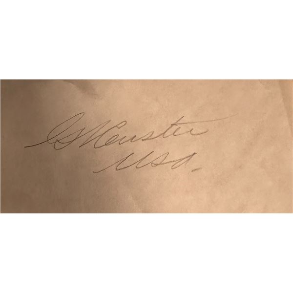 General Custer Autograph Page