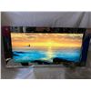 Image 1 : MID-CENTURY LIGHTED PICTURE OF THE OCEAN WITH WAVE SOUNDS - WORKS!