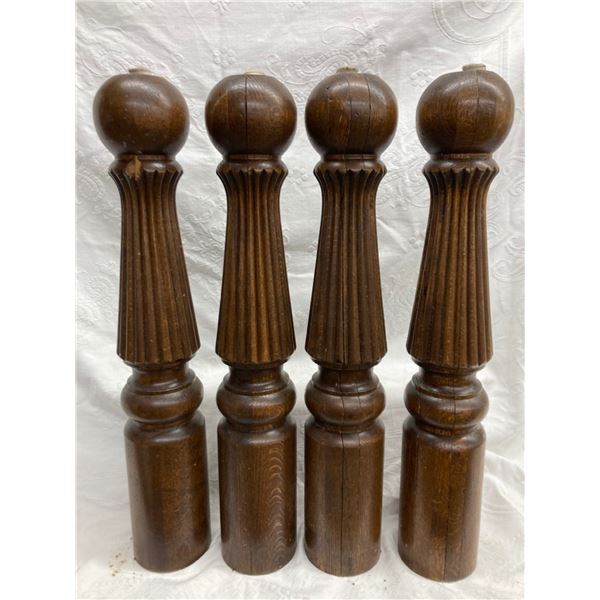 WOODEN LEGS, LOT OF 4