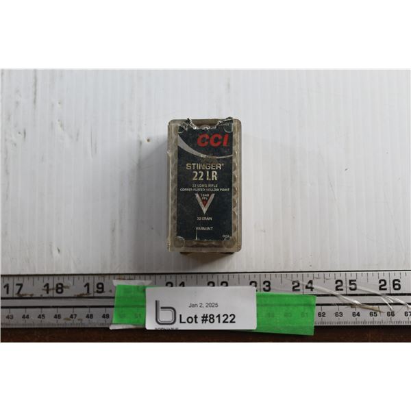 *^ Stinger 22 Long Rifle Copper Plated Hollow Point 1640 FPS 32 Grain Rounds