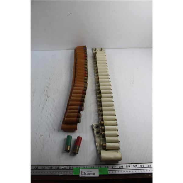*^ (2) Shotgun Shell Belts and Variety of 2 3/4'' Shotgun Shells
