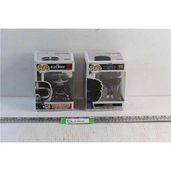 Funko Pop Marvel Taskmaster and Shuri Figures - Sealed