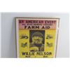 Image 4 : Vintage 1985 Willie Nelson Farm Aid Benefit Concert Poster 17'' x 12''