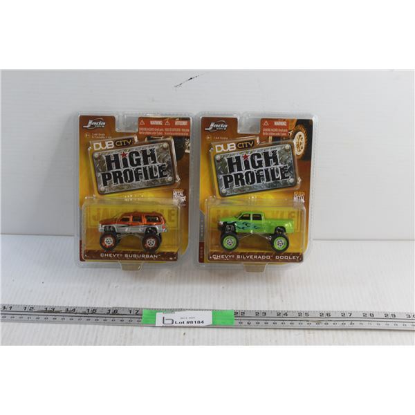 DUB City Die Cast Chevy Suburban and Chevy Silverado Dooley Car Toys