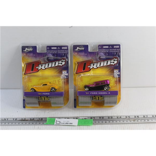 D-Rods Die Cast 1934 Ford and 1931 Ford Model A Car Toys