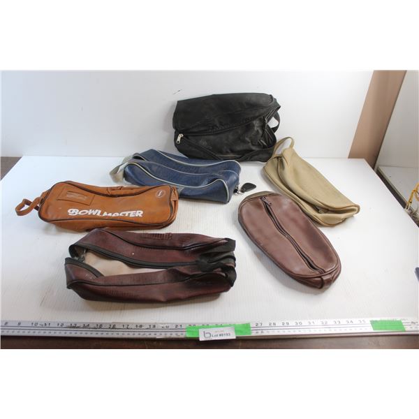 (6) Vintage Bowling Shoe Bags