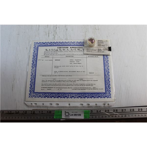 14.12 Carats Purplefire Amethyst Stone with Certificate of Authenticity