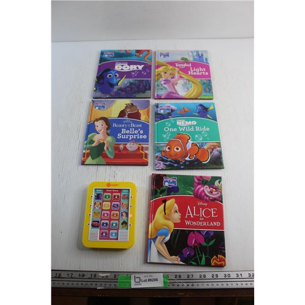 (5) Walt Disney Tales Books - Alice in Wonderland, Belle's Surprise & Finding Dory and MeReader Stor