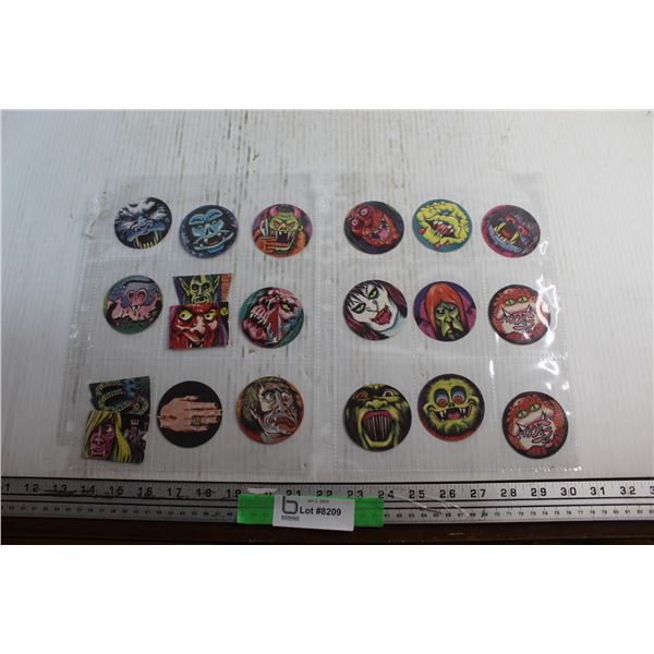 (21) Vintage 1970 Freaky Horror Collectors Stickers