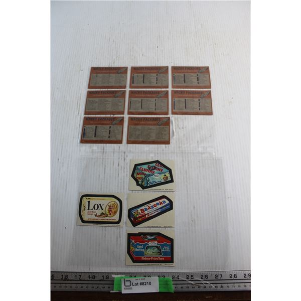 (12) Vintage 1974 10th Series Wacky Packages Cards