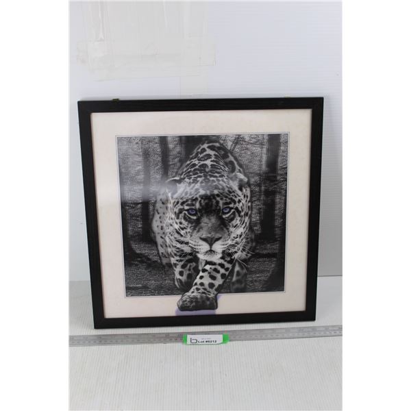 Framed 3D Leopard Picture - 17'' x 17''