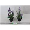 Image 1 : (2) Artificial Lavenders w/ Pots