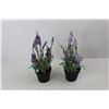 Image 2 : (2) Artificial Lavenders w/ Pots