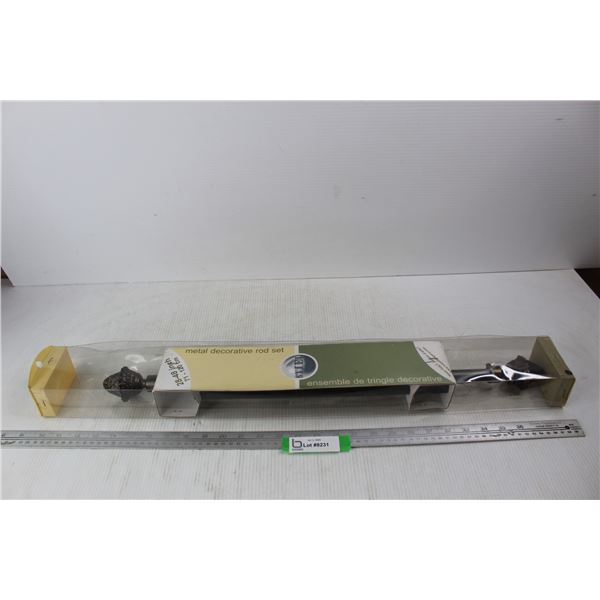 Decorative Metal Rod Set, 28-48''- NIB
