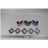 Image 1 : (5) Window Suncatchers + (3) Butterflies, Leaded Glass