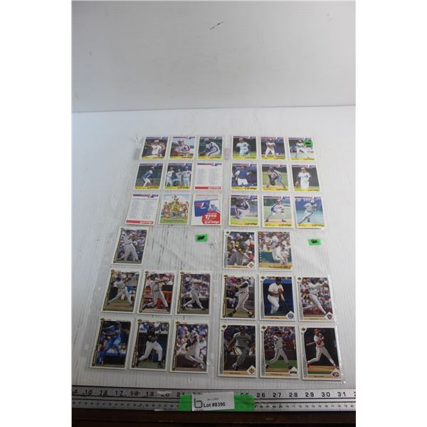 Variety of Collector's Baseball Trading Cards