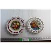 Image 1 : (2) Porcelain Fruit Pattern Plates/Wall Decor